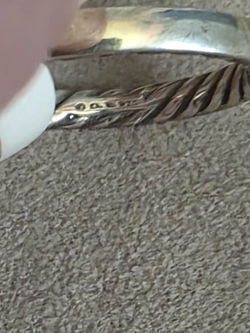 David Yurman Silver Cable Stack Ring - Picture 4 of 4